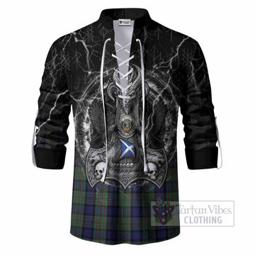 MacLaren (McLaren) Tartan Crest Ghillie Shirt Celtic Odin's Raven Legacy