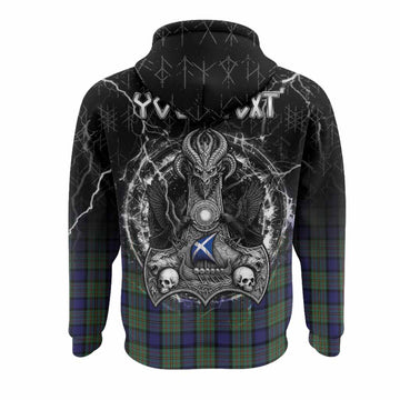 MacLaren (McLaren) Tartan Crest Hoodie Celtic Odin's Raven Legacy