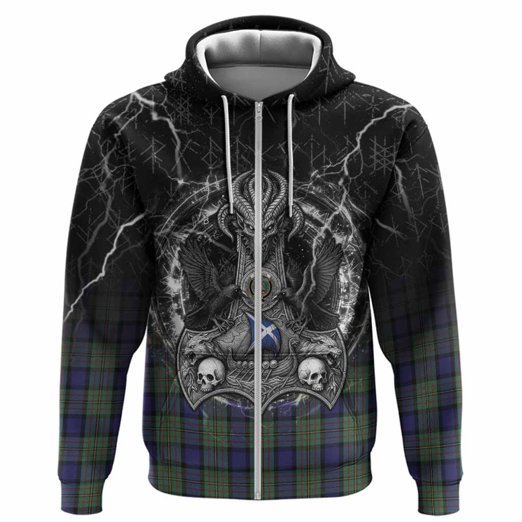MacLaren (McLaren) Tartan Crest Hoodie Celtic Odin's Raven Legacy