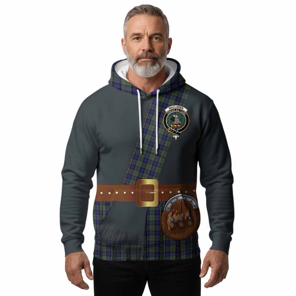 MacLaren (McLaren) Tartan Crest Hoodie Kilt Costume Style