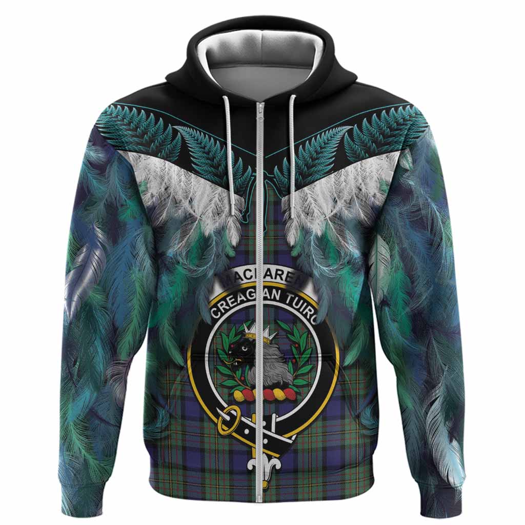 MacLaren (McLaren) Tartan Crest Hoodie New Zealand Maori Korowai Cloak