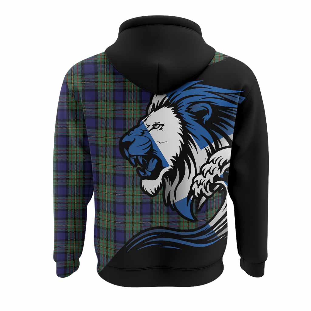 MacLaren (McLaren) Tartan Crest Hoodie Scottish Golden Lions Wave Flow