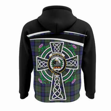 MacLaren (McLaren) Tartan Crest Hoodie Scottish Thistle Celtic Cross Alba Gu Brath