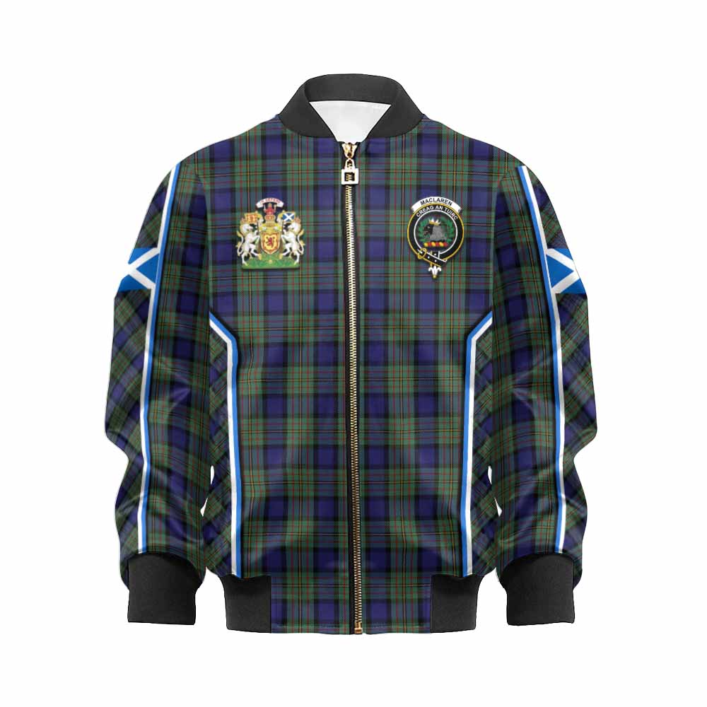 MacLaren (McLaren) Tartan Crest Kid Bomber Jacket Scotland Coat of Arm Flag Style - Tartan Vibes Clothing