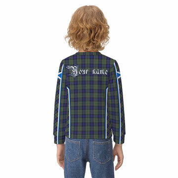 MacLaren (McLaren) Tartan Crest Kid Knitted Sweatshirt Scotland Coat of Arm Flag Style - Tartan Vibes Clothing