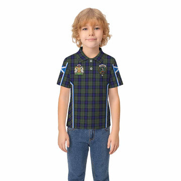 MacLaren (McLaren) Tartan Crest Kid Polo Shirt Scotland Coat of Arm Flag Style - Tartan Vibes Clothing