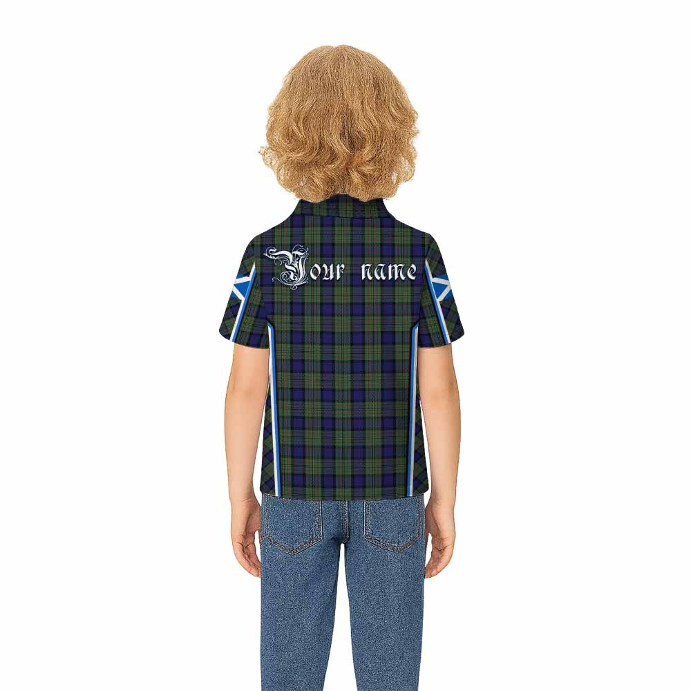 MacLaren (McLaren) Tartan Crest Kid Polo Shirt Scotland Coat of Arm Flag Style - Tartan Vibes Clothing