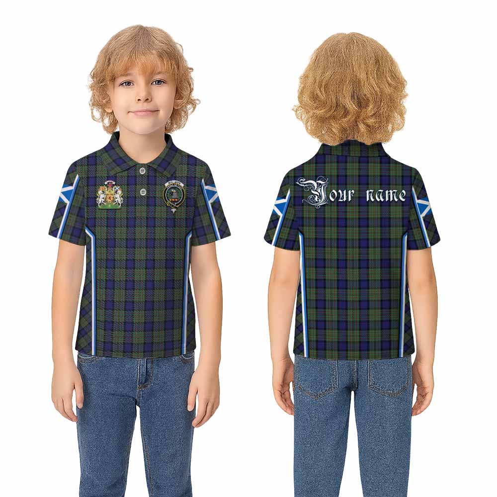MacLaren (McLaren) Tartan Crest Kid Polo Shirt Scotland Coat of Arm Flag Style - Tartan Vibes Clothing