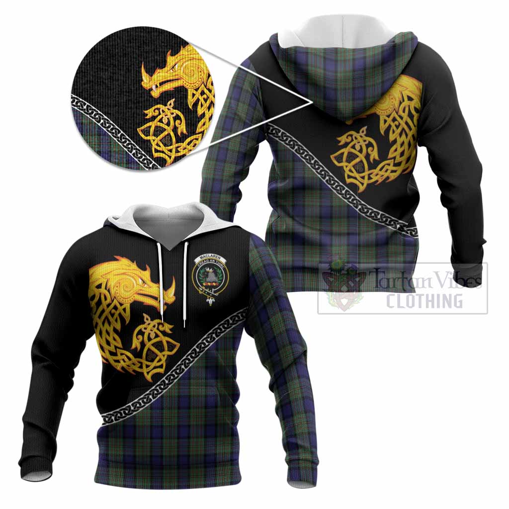 MacLaren (McLaren) Tartan Crest Knitted Hoodie Legendary Dragon Knot Half Style