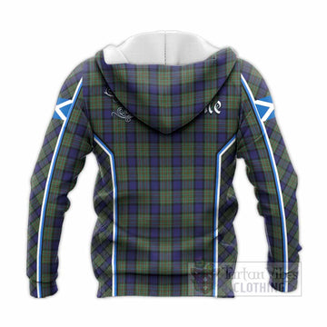 MacLaren (McLaren) Tartan Crest Knitted Hoodie Scotland Coat of Arm Flag Style