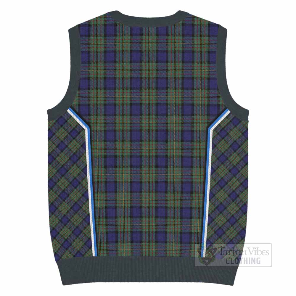 MacLaren (McLaren) Tartan Crest Knitted V-Neck Vest Scotland Coat of Arm Flag Style - Tartan Vibes Clothing