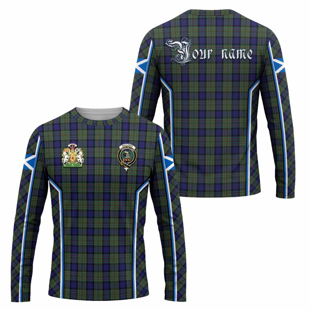 MacLaren (McLaren) Tartan Crest Long Sleeve T-Shirt Scotland Coat of Arm Flag Style - Tartan Vibes Clothing