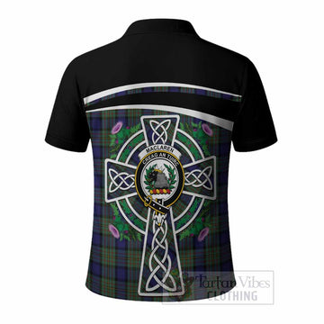 MacLaren (McLaren) Tartan Crest Polo Shirt Scottish Thistle Celtic Cross Alba Gu Brath