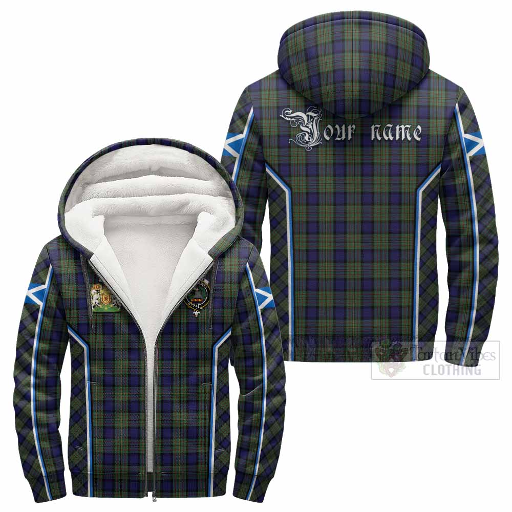 MacLaren (McLaren) Tartan Crest Sherpa Hoodie Scotland Coat of Arm Flag Style - Tartan Vibes Clothing