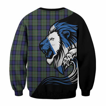 MacLaren (McLaren) Tartan Crest Sweatshirt Scottish Golden Lions Wave Flow