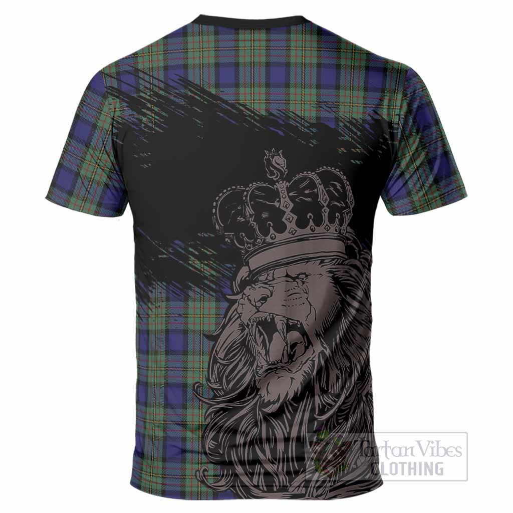 MacLaren (McLaren) Tartan Crest T-Shirt Crowned Lion Heritage Style