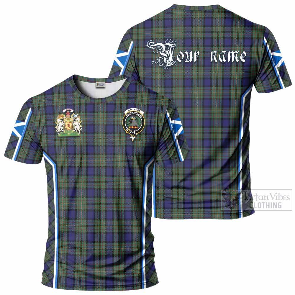 MacLaren (McLaren) Tartan Crest T-shirt Scotland Coat of Arm Flag Style - Tartan Vibes Clothing