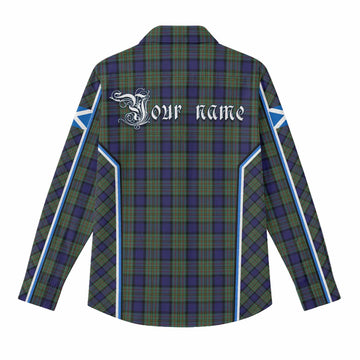 MacLaren (McLaren) Tartan Crest Women Casual Shirt Scotland Coat of Arm Flag Style - Tartan Vibes Clothing