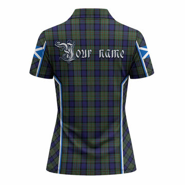 MacLaren (McLaren) Tartan Crest Women's Polo Shirt Scotland Coat of Arm Flag Style