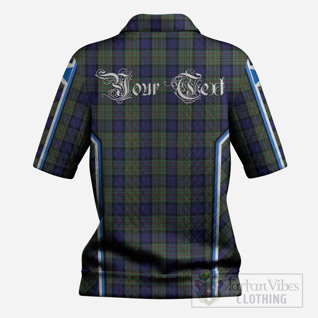 MacLaren (McLaren) Tartan Crest Women’s Polo Sweater Top Scotland Coat of Arm Flag Style