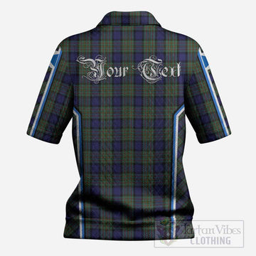 MacLaren (McLaren) Tartan Crest Women’s Polo Sweater Top Scotland Coat of Arm Flag Style
