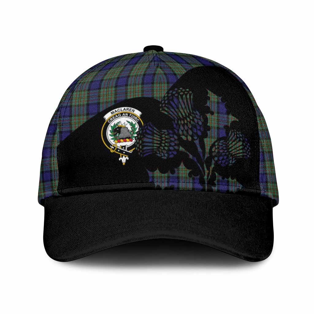 MacLaren (McLaren) Tartan Family Crest Classic Cap Scotland Thistle Floral Flag Style
