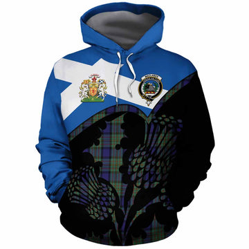 MacLaren (McLaren) Tartan Family Crest Cotton Hoodie Scotland Thistle Floral Flag Style