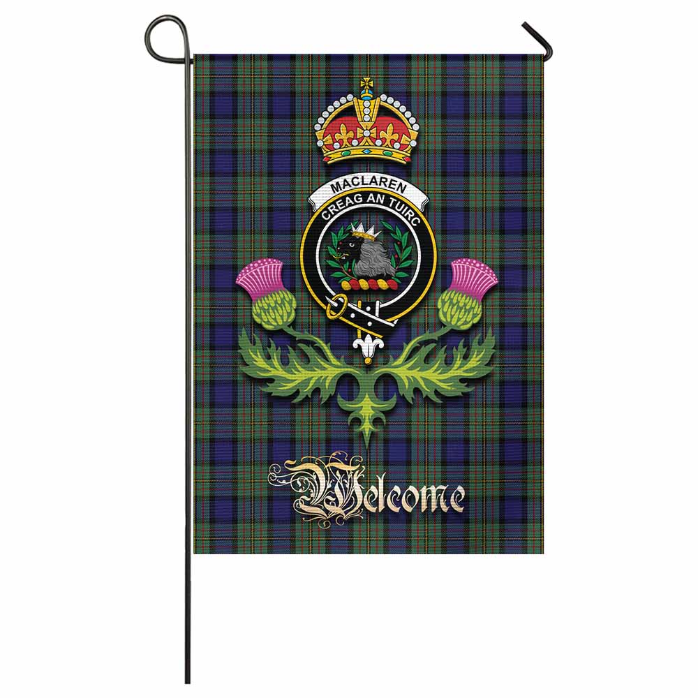 MacLaren (McLaren) Tartan Family Crest Garden Flag Royal Thistle Welcome Style - Tartan Vibes Clothing