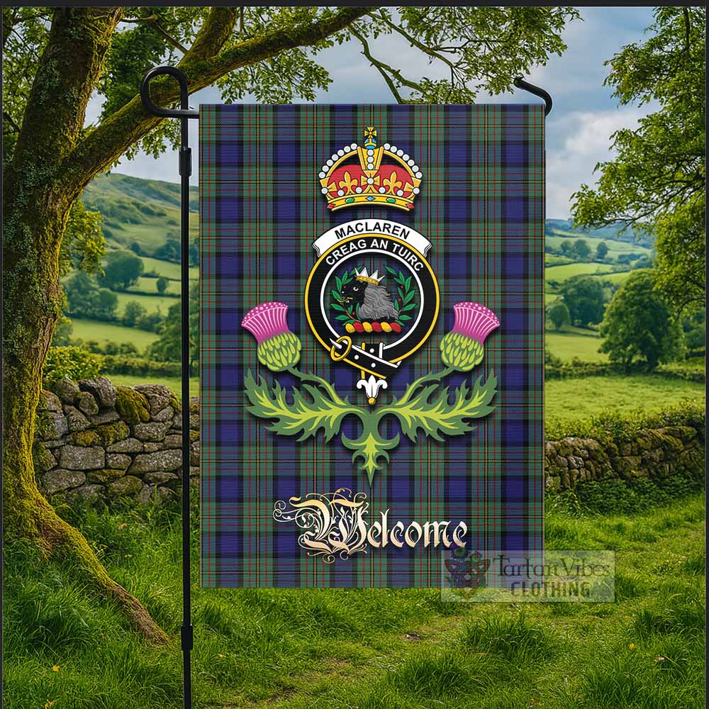 MacLaren (McLaren) Tartan Family Crest Garden Flag Royal Thistle Welcome Style - Tartan Vibes Clothing