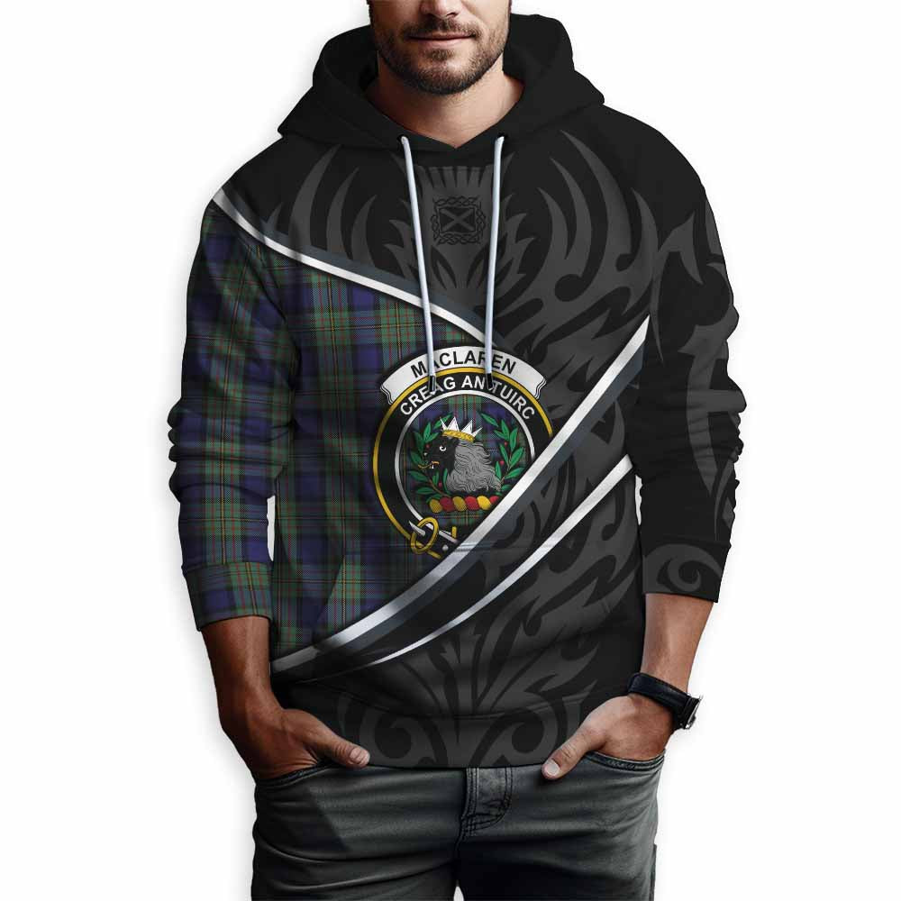 MacLaren (McLaren) Tartan Family Crest Hoodie Celtic Scottish Thistle Floral - Tartan Vibes Clothing