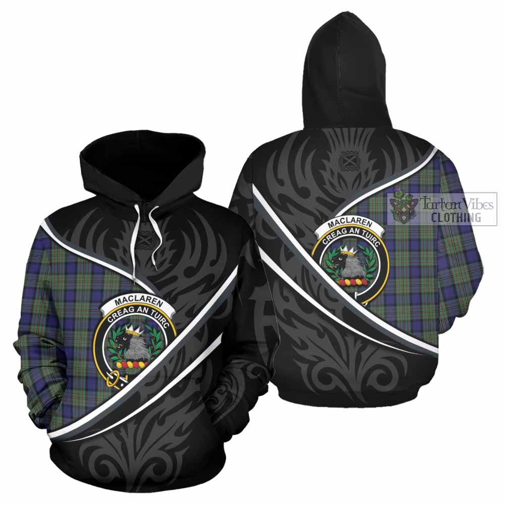 MacLaren (McLaren) Tartan Family Crest Hoodie Celtic Scottish Thistle Floral - Tartan Vibes Clothing