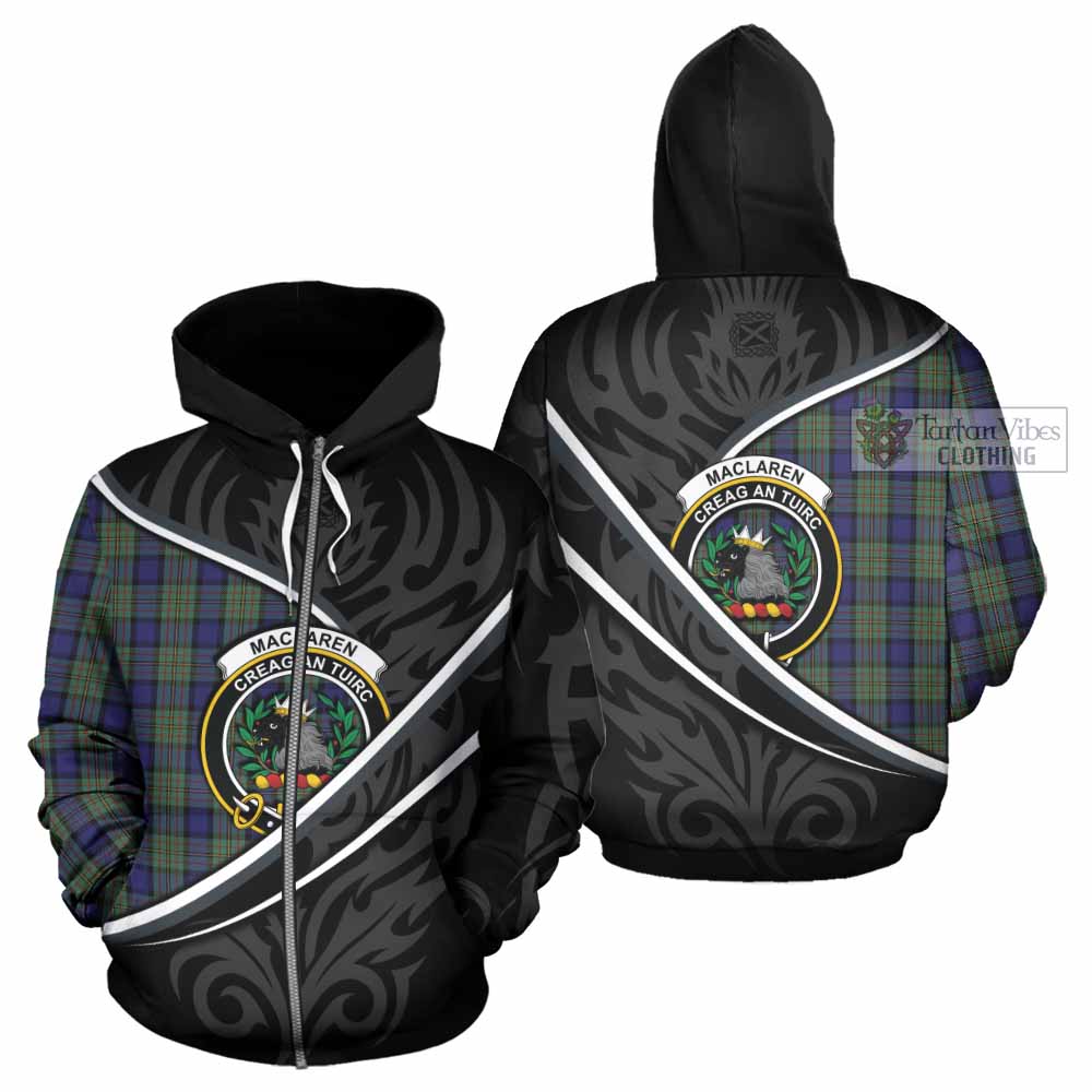 MacLaren (McLaren) Tartan Family Crest Hoodie Celtic Scottish Thistle Floral - Tartan Vibes Clothing