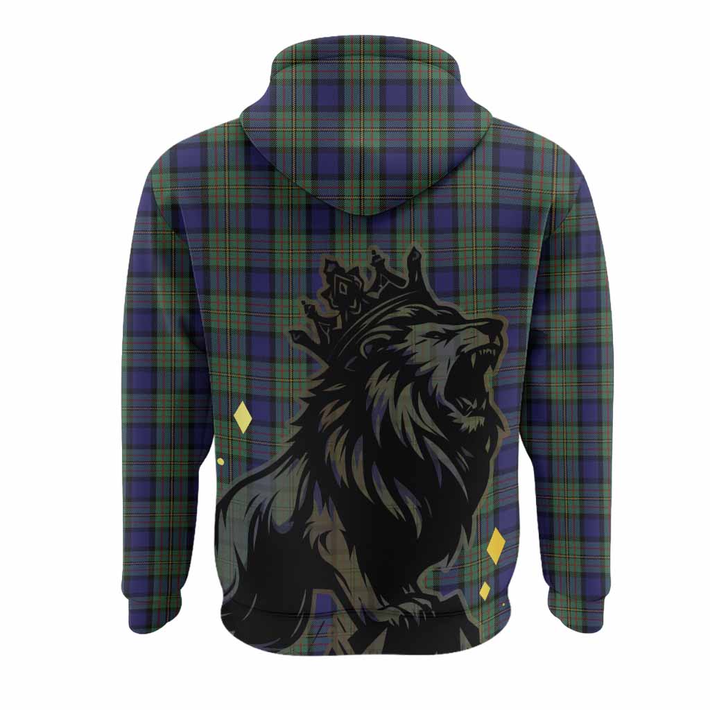 MacLaren (McLaren) Tartan Family Crest Hoodie Crowned Lion Roaring