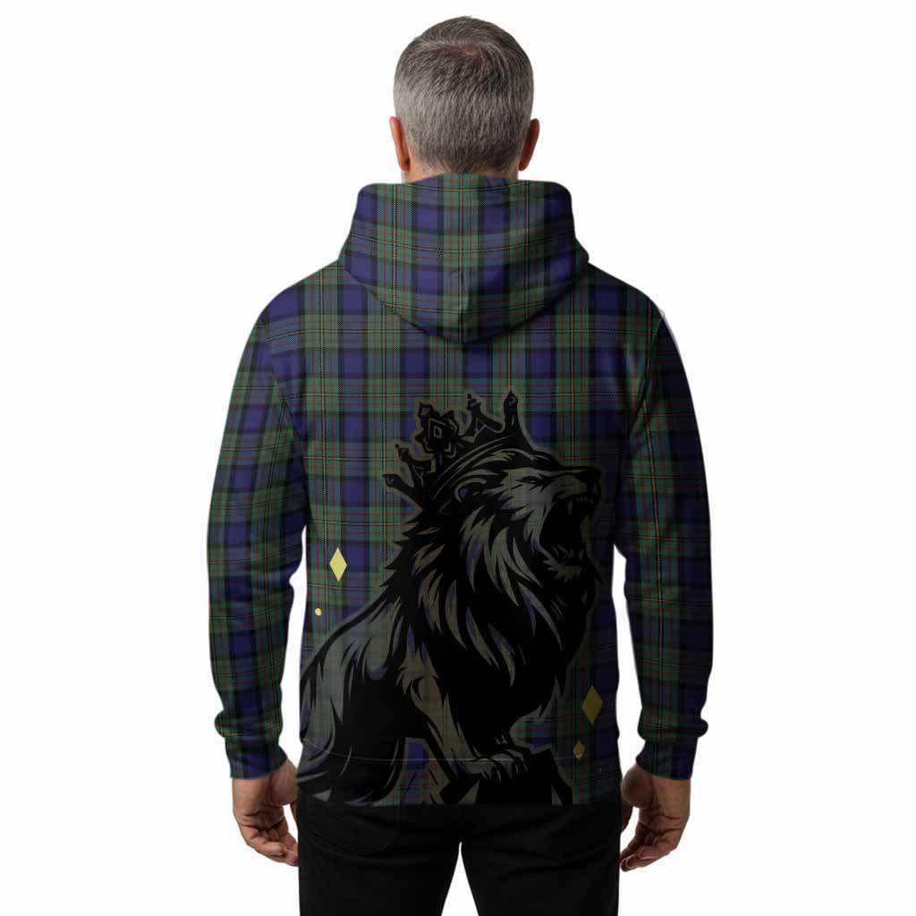 MacLaren (McLaren) Tartan Family Crest Hoodie Crowned Lion Roaring