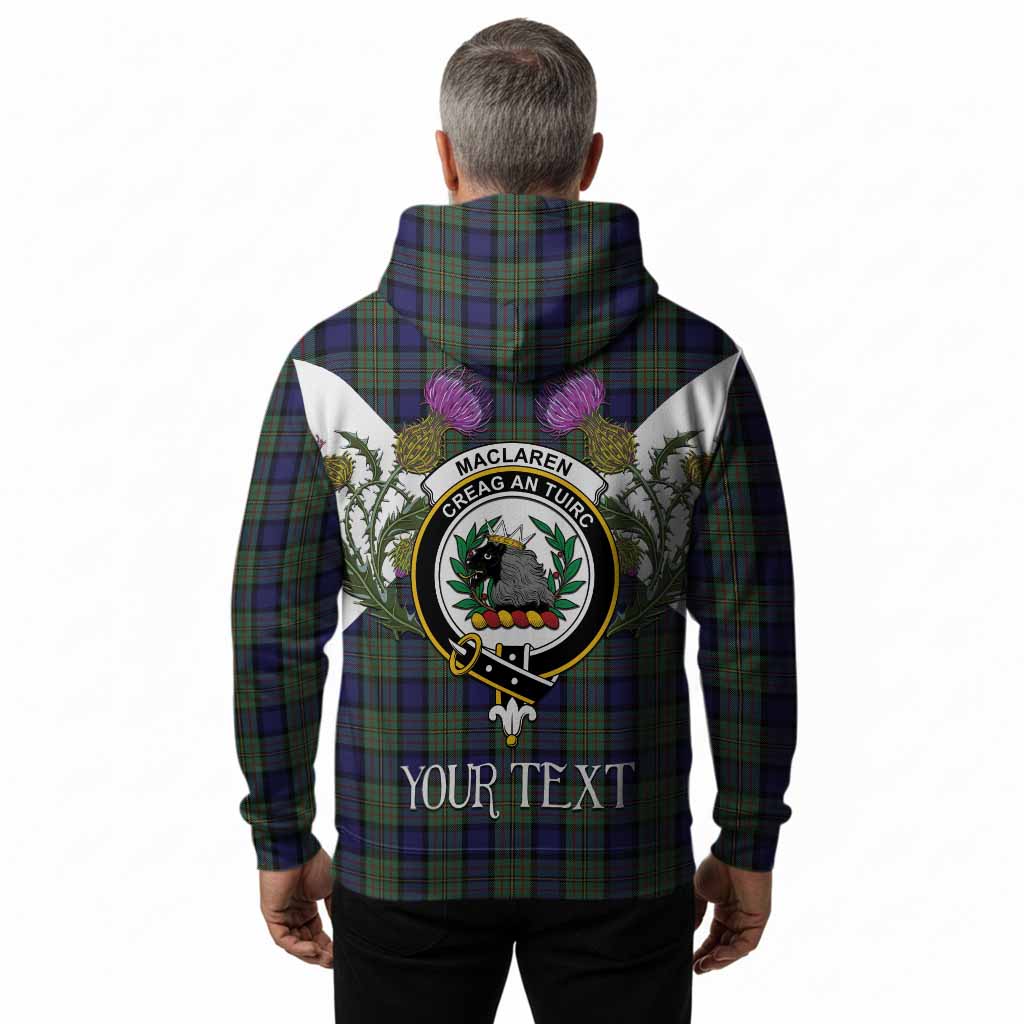 MacLaren (McLaren) Tartan Family Crest Hoodie Scottish Burns Night Thistle Floral