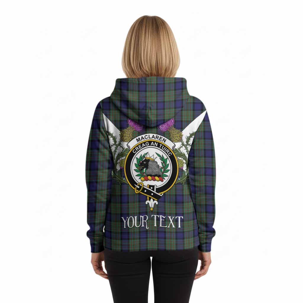MacLaren (McLaren) Tartan Family Crest Hoodie Scottish Burns Night Thistle Floral