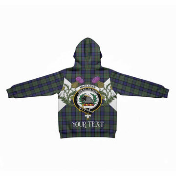 MacLaren (McLaren) Tartan Family Crest Kid Hoodie Scottish Burns Night Thistle Floral