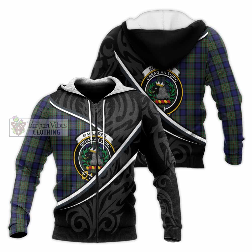 MacLaren (McLaren) Tartan Family Crest Knitted Hoodie Celtic Scottish Thistle Floral - Tartan Vibes Clothing