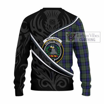 MacLaren (McLaren) Tartan Family Crest Knitted Sweater Celtic Scottish Thistle Floral - Tartan Vibes Clothing