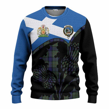 MacLaren (McLaren) Tartan Family Crest Knitted Sweater Scotland Thistle Floral Flag Style