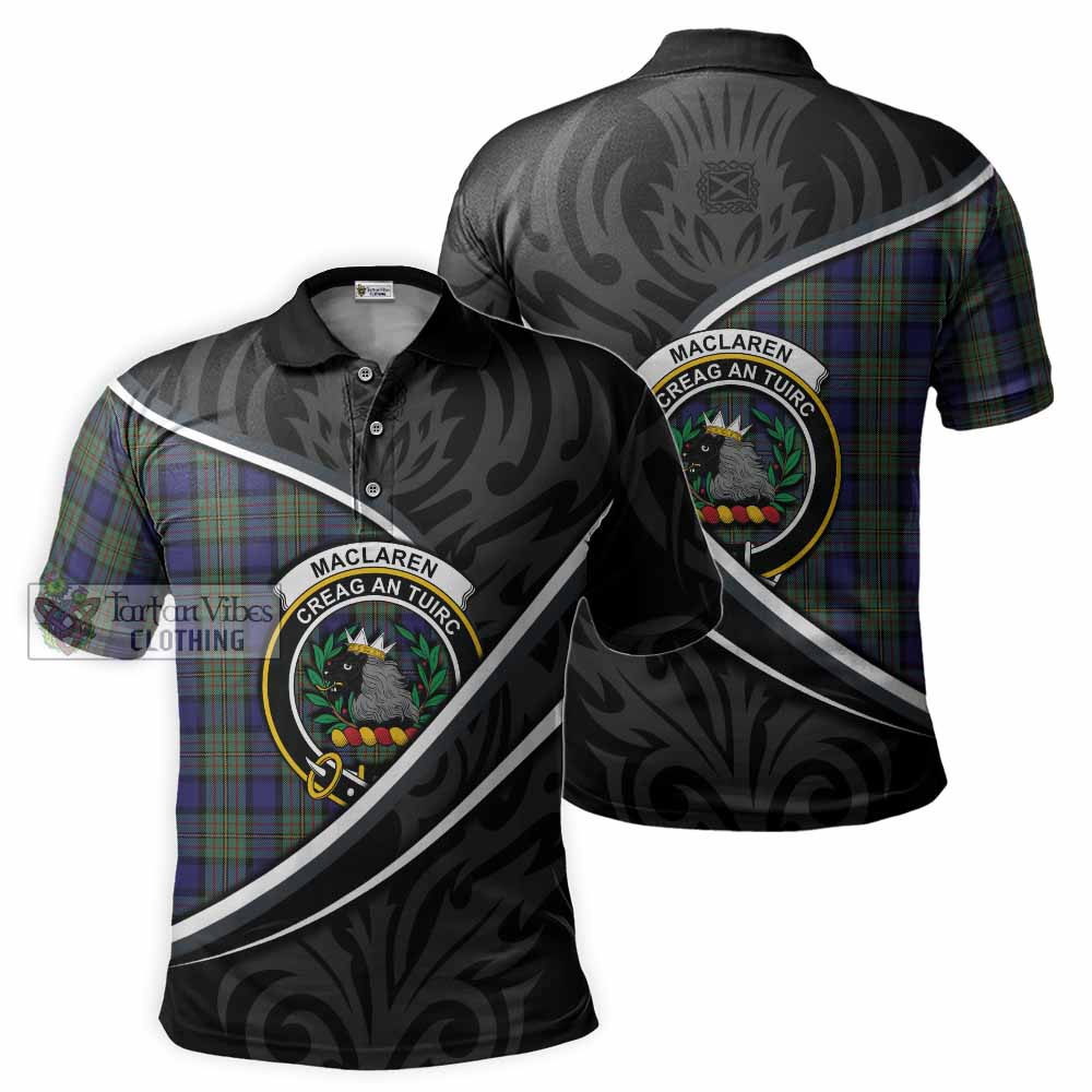 MacLaren (McLaren) Tartan Family Crest Polo Shirt Celtic Scottish Thistle Floral - Tartan Vibes Clothing