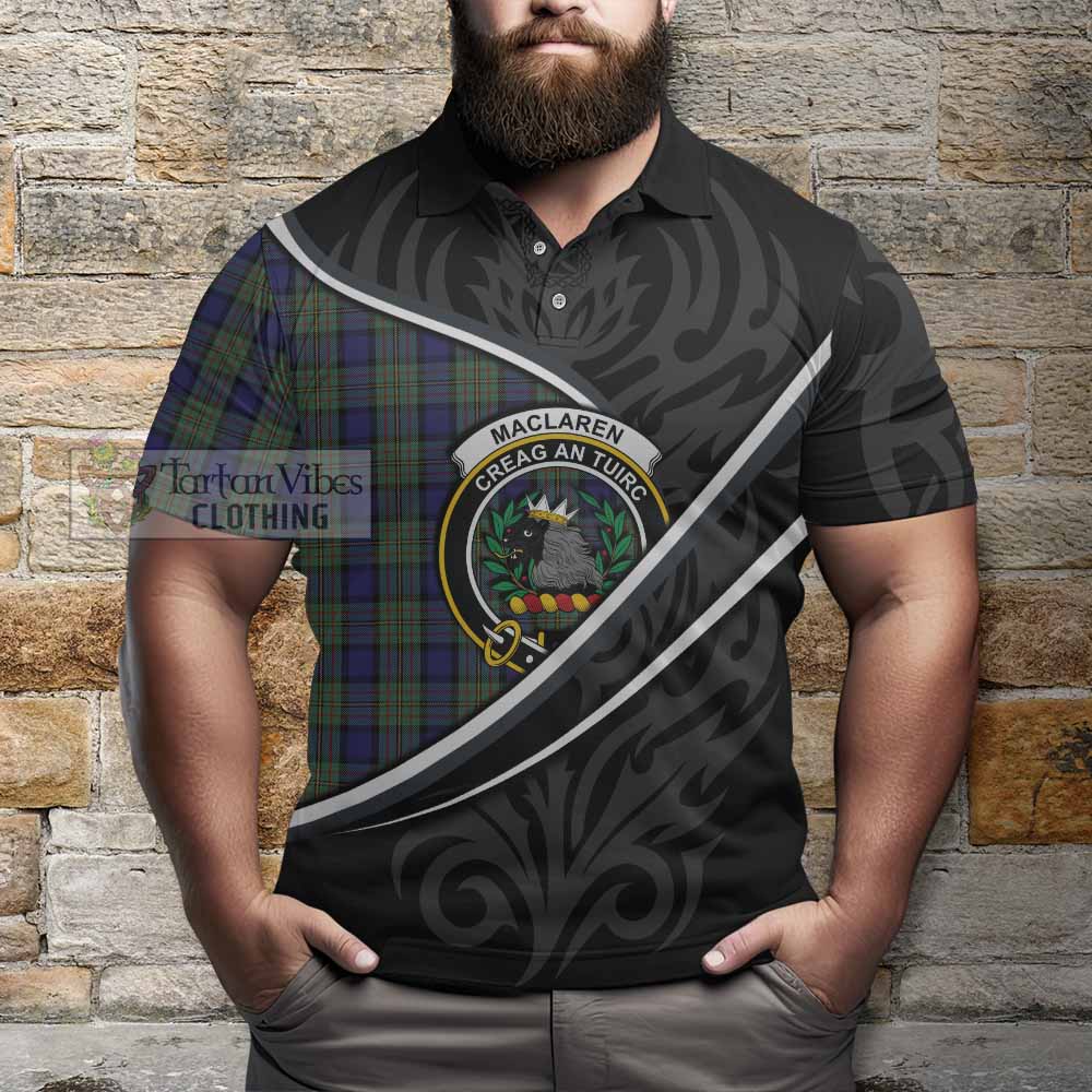 MacLaren (McLaren) Tartan Family Crest Polo Shirt Celtic Scottish Thistle Floral - Tartan Vibes Clothing