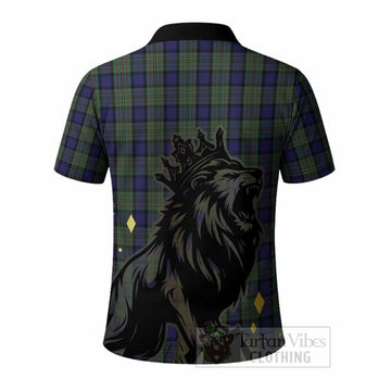 MacLaren (McLaren) Tartan Family Crest Polo Shirt Crowned Lion Roaring