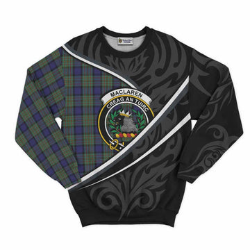 MacLaren (McLaren) Tartan Family Crest Sweatshirt Celtic Scottish Thistle Floral