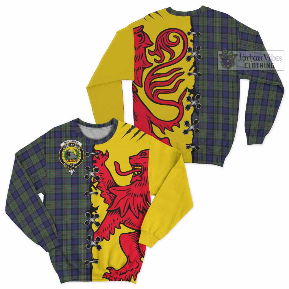 MacLaren (McLaren) Tartan Family Crest Sweatshirt Lion Rampant Honor - Tartan Vibes Clothing