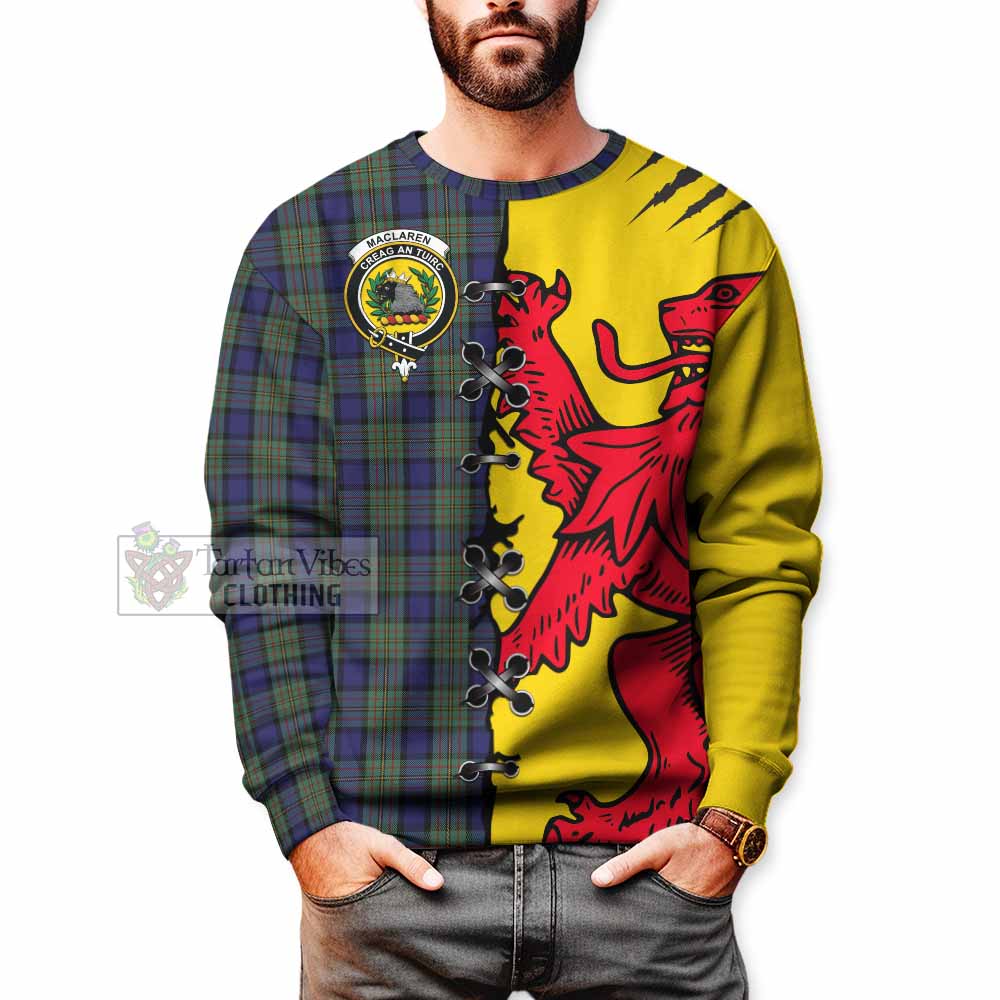MacLaren (McLaren) Tartan Family Crest Sweatshirt Lion Rampant Honor - Tartan Vibes Clothing