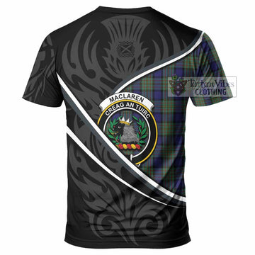 MacLaren (McLaren) Tartan Family Crest T-shirt Celtic Scottish Thistle Floral - Tartan Vibes Clothing