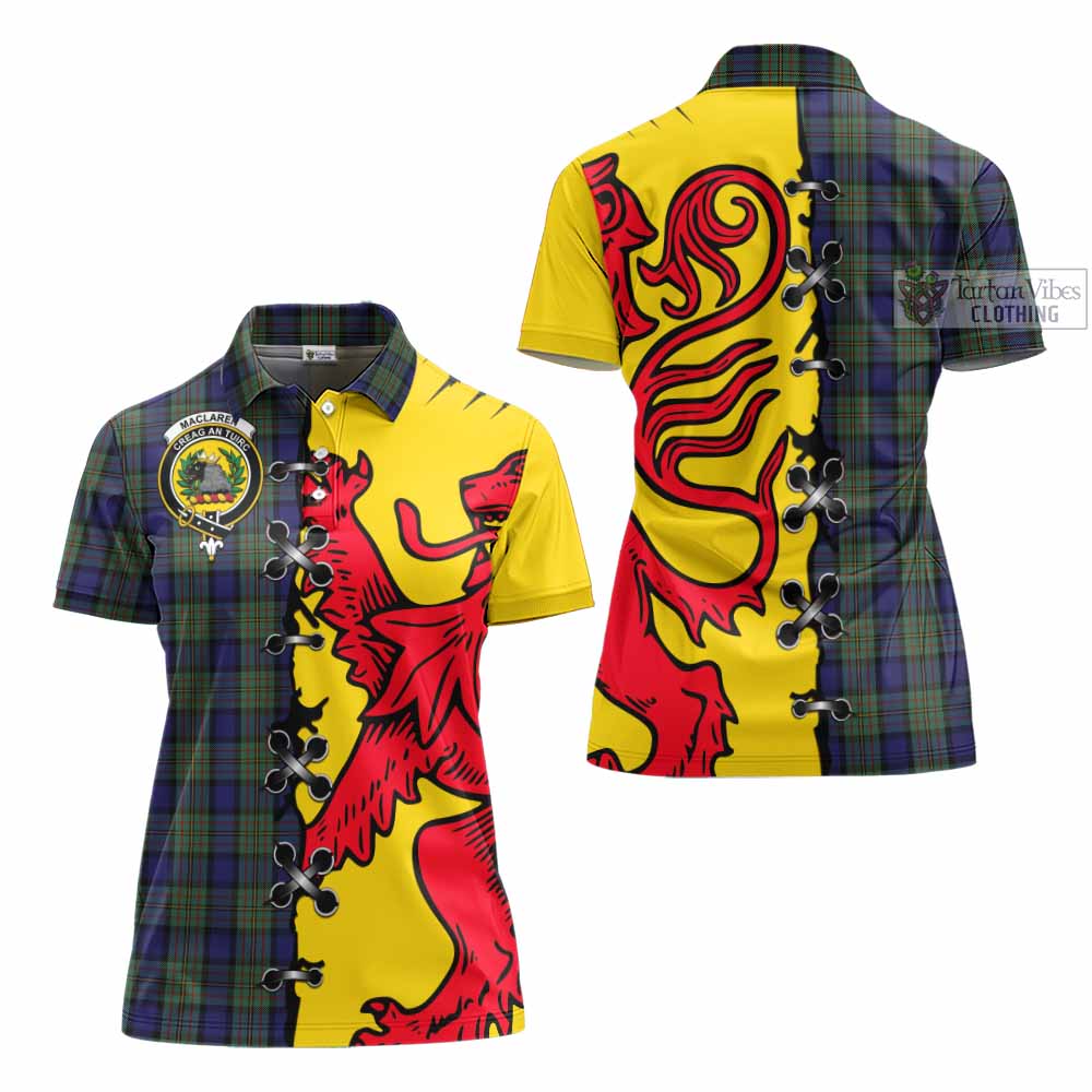 MacLaren (McLaren) Tartan Family Crest Women's Polo Shirt Lion Rampant Honor - Tartan Vibes Clothing