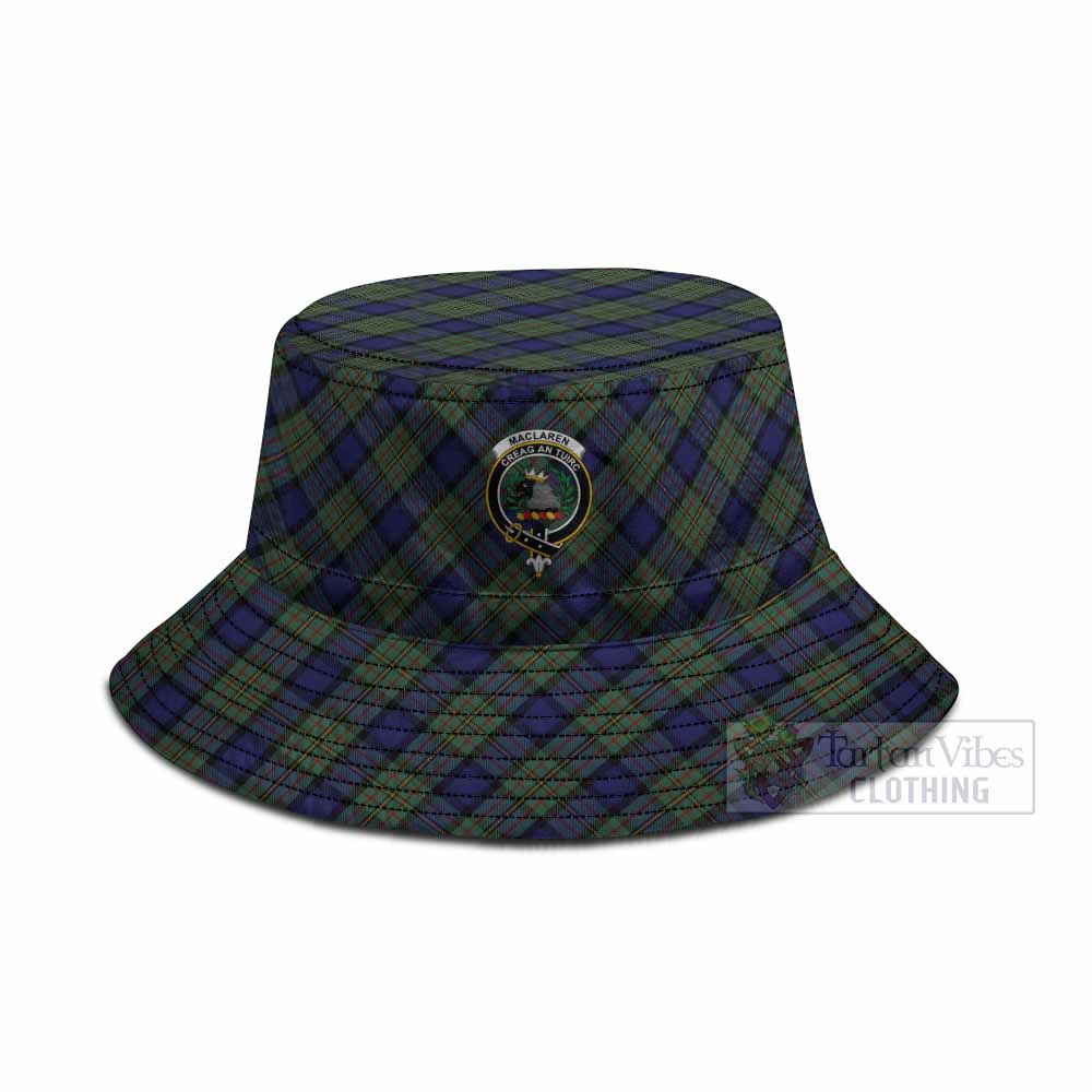 MacLaren (McLaren) Tartan Fishing Hat with Family Crest
