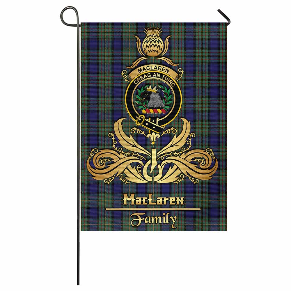 MacLaren (McLaren) Tartan Garden Flag with Highland Thistle Cherish Family Crest Style - Tartan Vibes Clothing